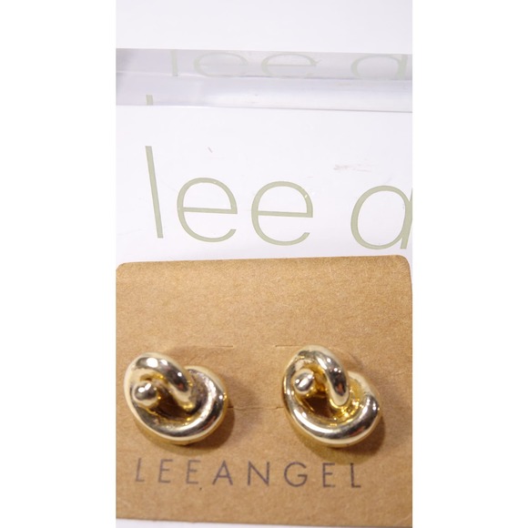 Neiman Marcus Lee Angel Women's LOVE KNOT Earrings Siver GOLD NWT 98 ea Set 2 - Picture 4 of 7